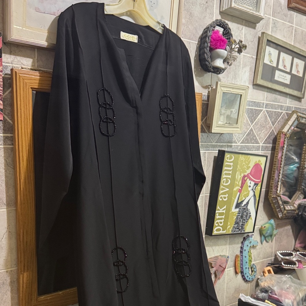 Black Muslim robe dress